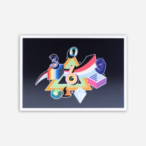 Colorful, abstract algorithm, graffiti / street art print